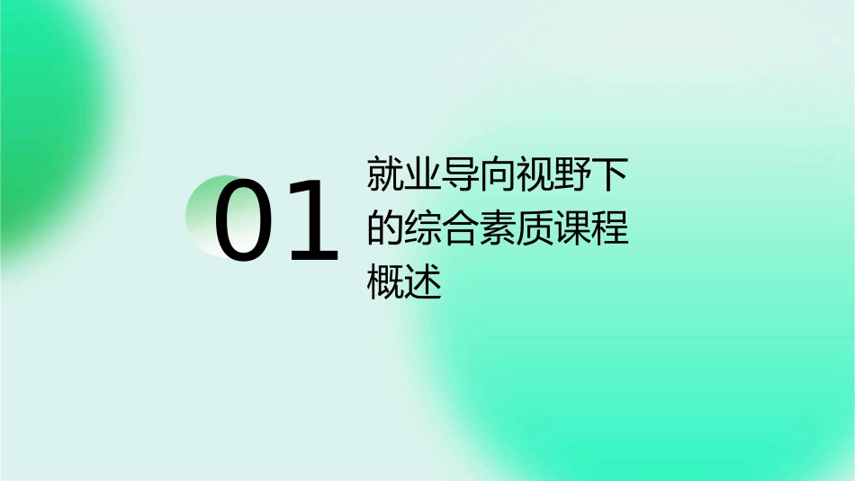 就业导向视野下的综合素质课程体系研究与构建精讲课件_第3页