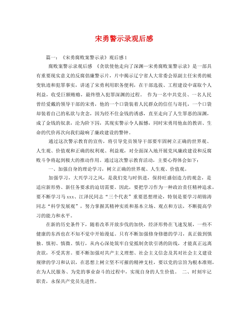 宋勇警示录观后感2 _第1页