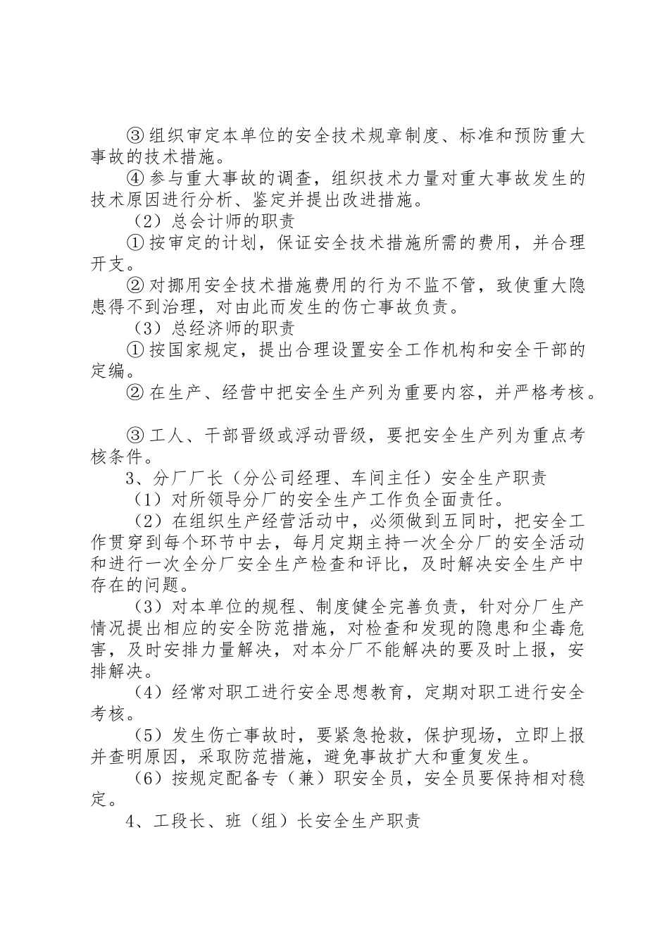 安全生产责任规章制度细则范文4篇_第3页