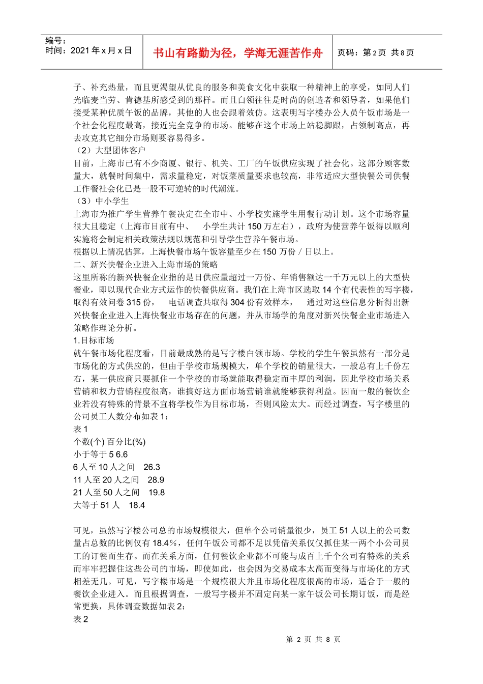 上海快餐业市场分析与市场进入策略_第2页