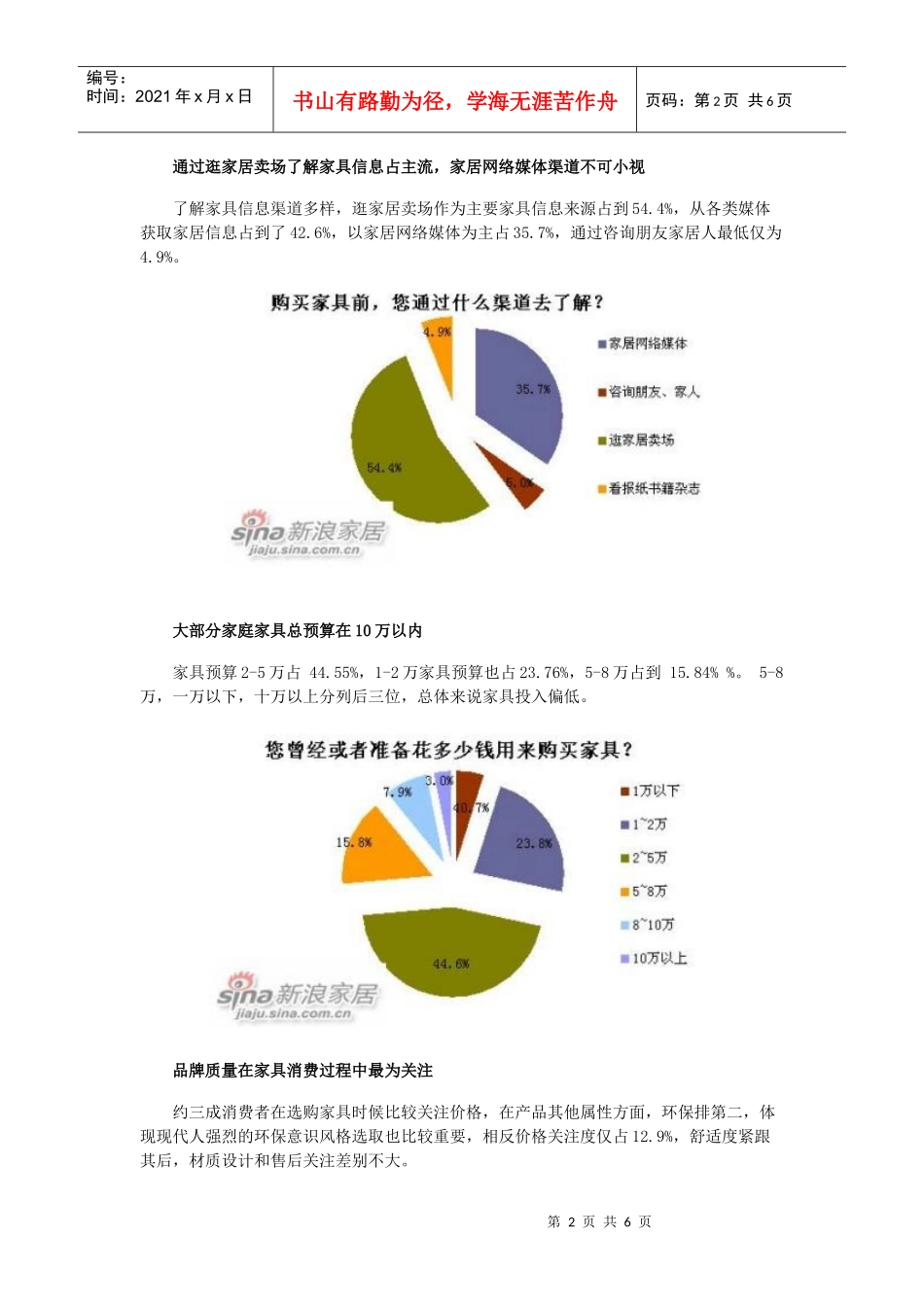 XXXX年中国家具消费者特征调研_第2页