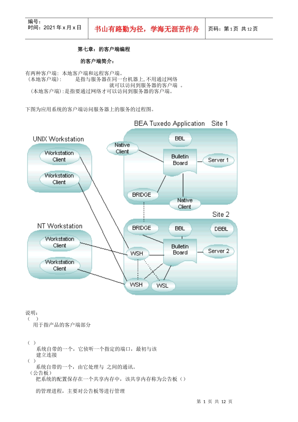 TUXEDO的客户端编程_第1页