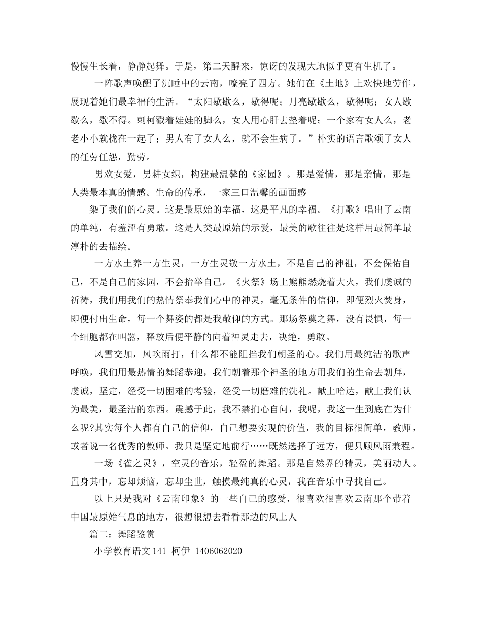 舞蹈《中国妈妈》观后感2 _第3页