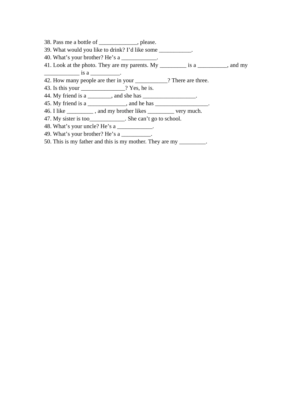 四年级英语上册根据图片写单词练习题2 _第2页