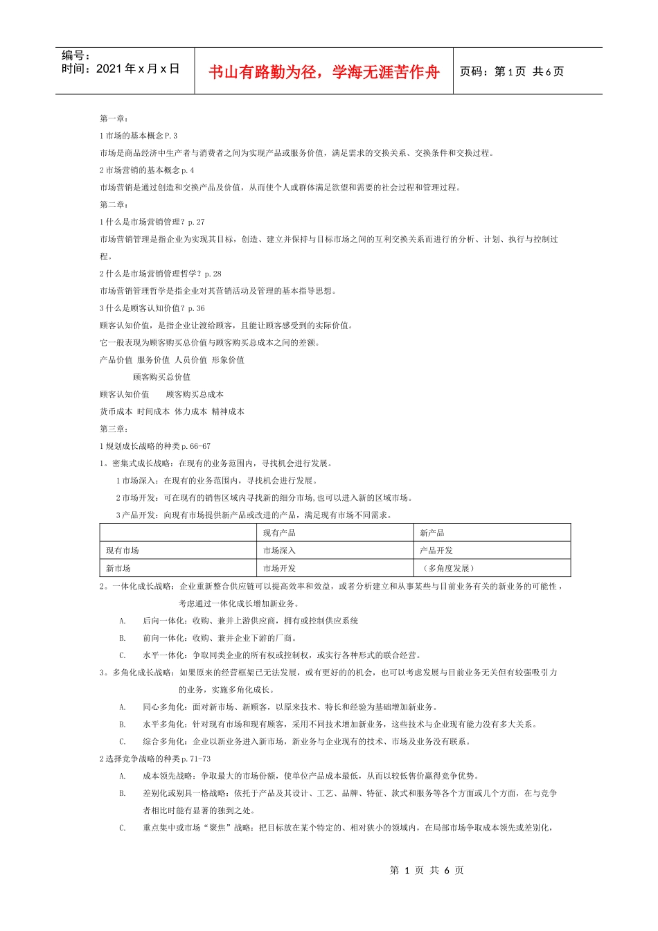 市场营销重点5_第1页