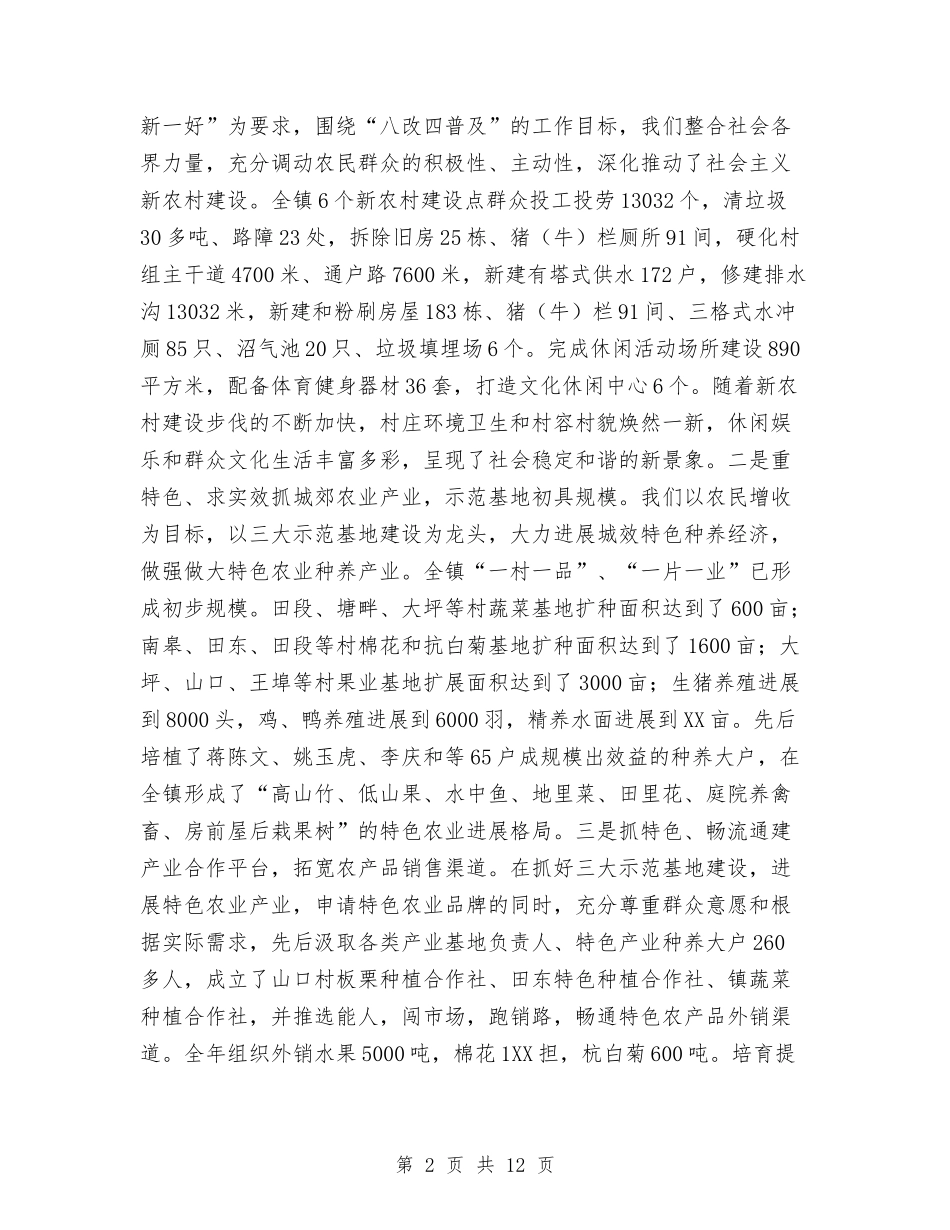 全镇政务工作报告_第2页