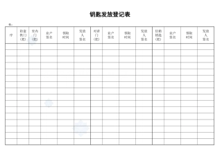 钥匙发放登记表_secret