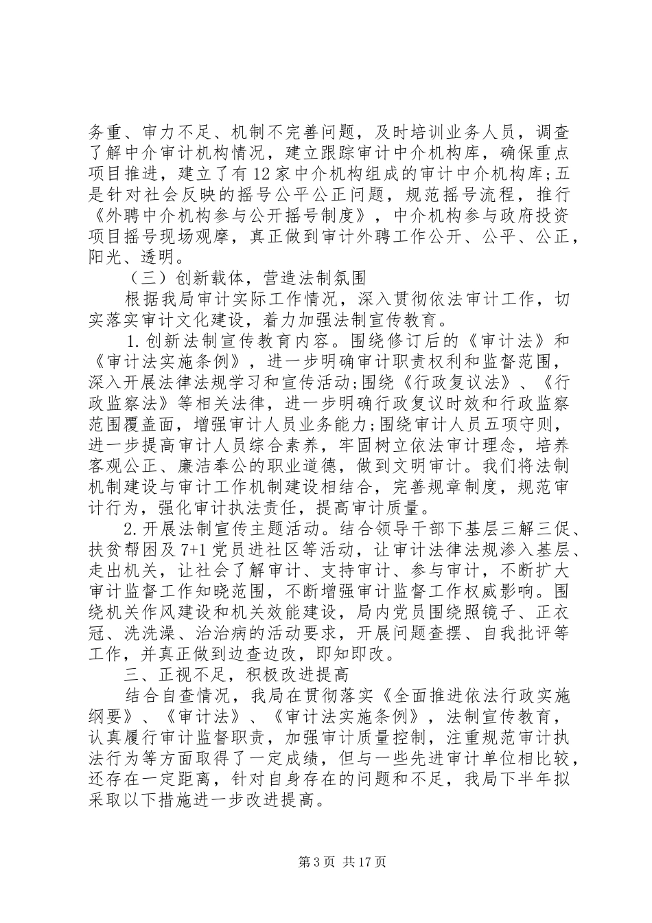 审计局半年工作总结范文_第3页