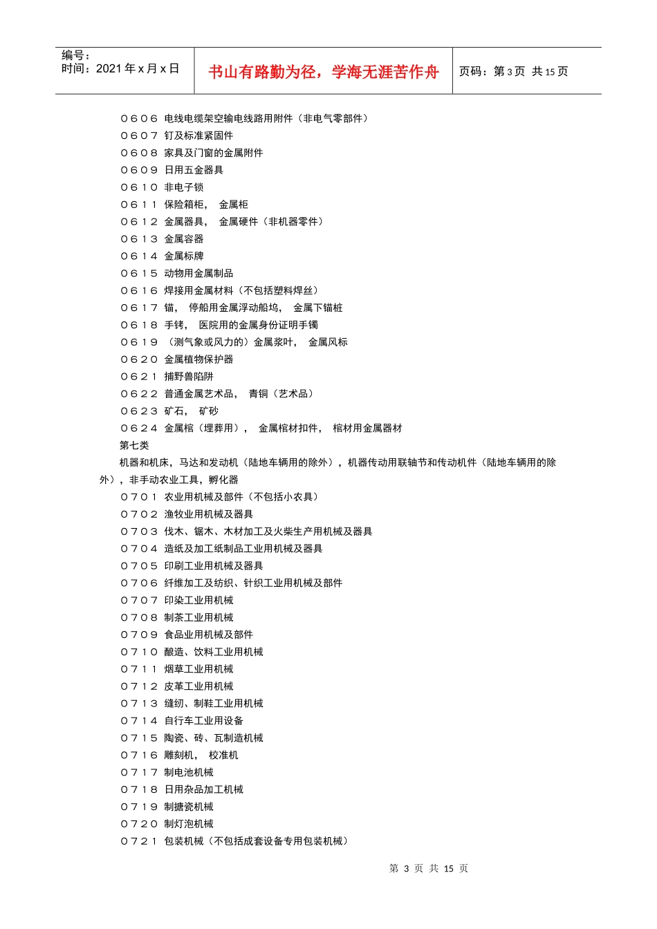 商标注册申请类似商品和服务区分表的目录_第3页