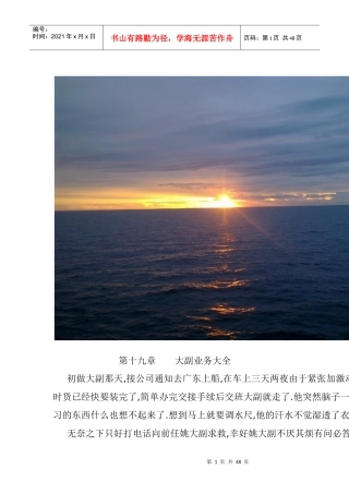大副业务大全培训资料