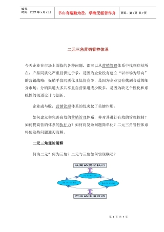 二元三角营销管控体系(1)