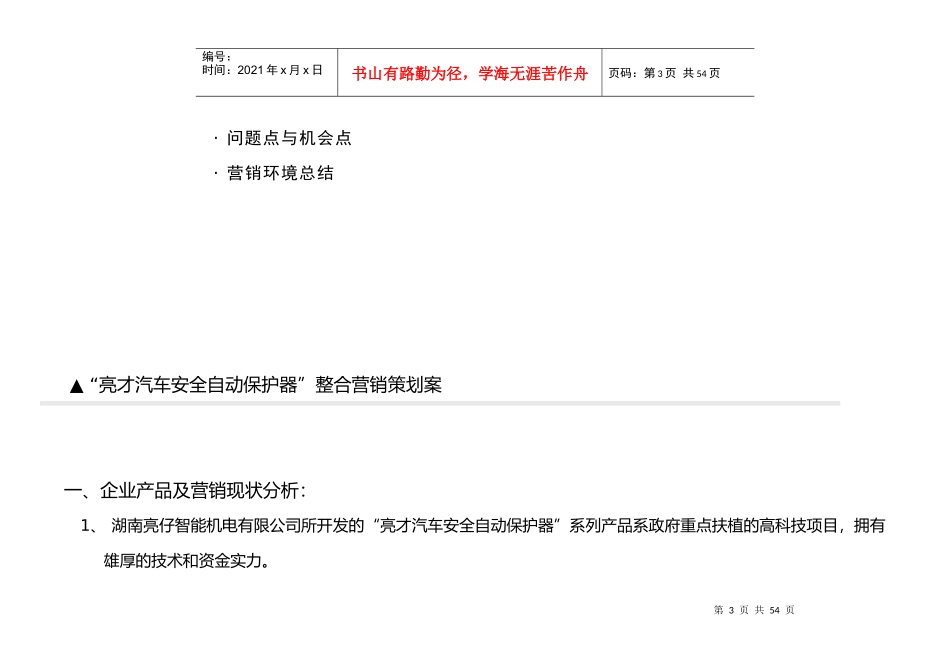 “亮才汽车安全自动保护器”整合营销策划案_第3页