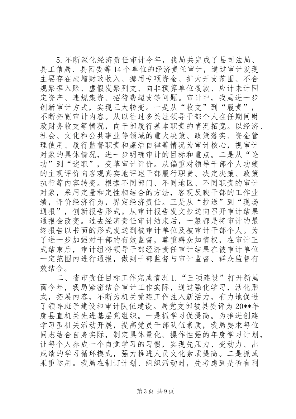 审计局年度审计监督工作总结_第3页