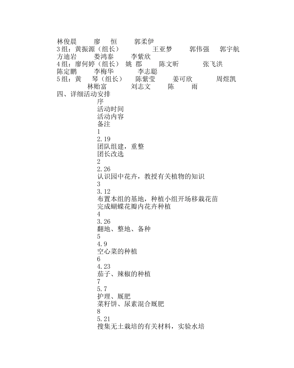 团委工作范文种植社团活动计划 _第2页