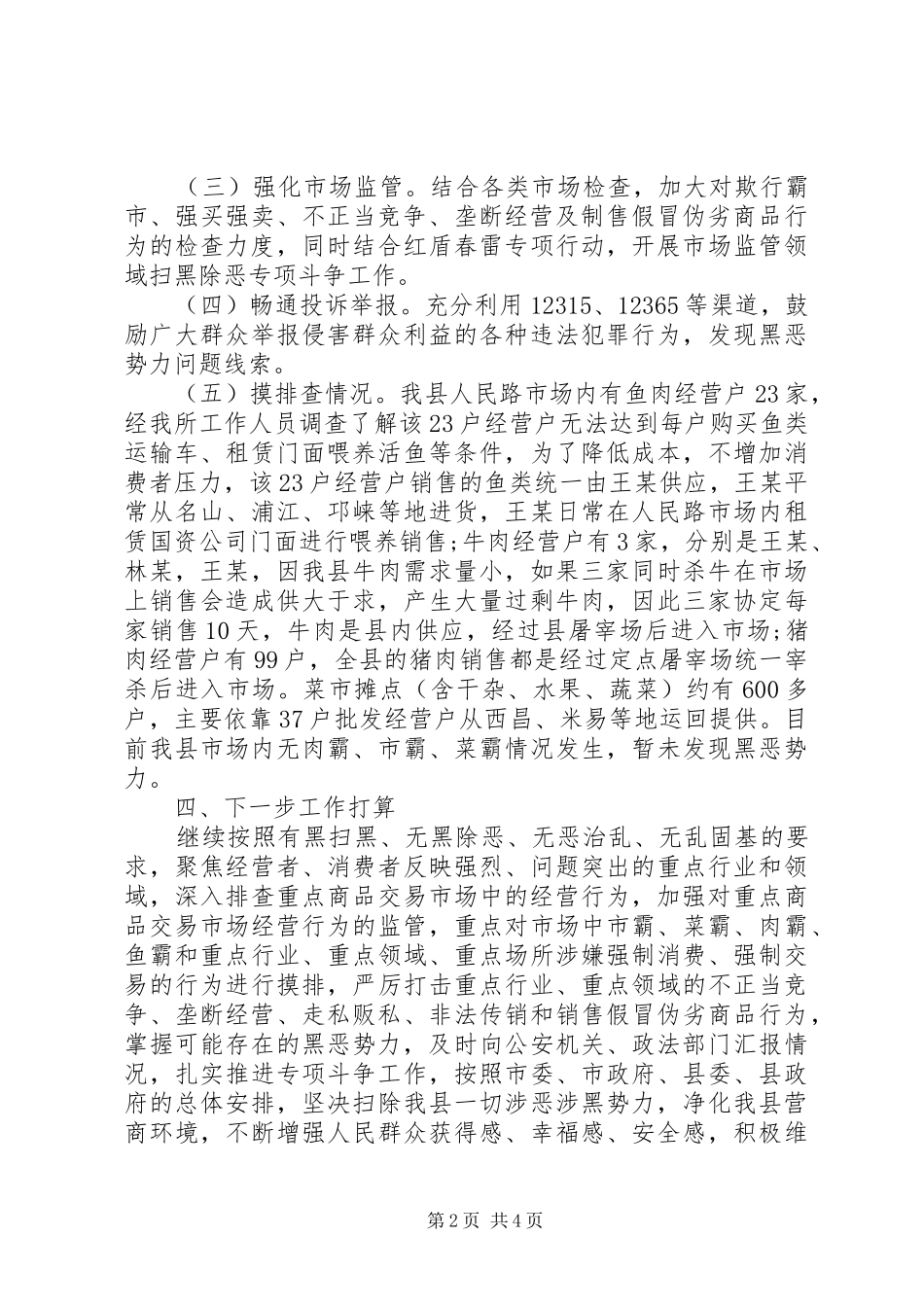 扫黑除恶专项行动工作总结范文_第2页
