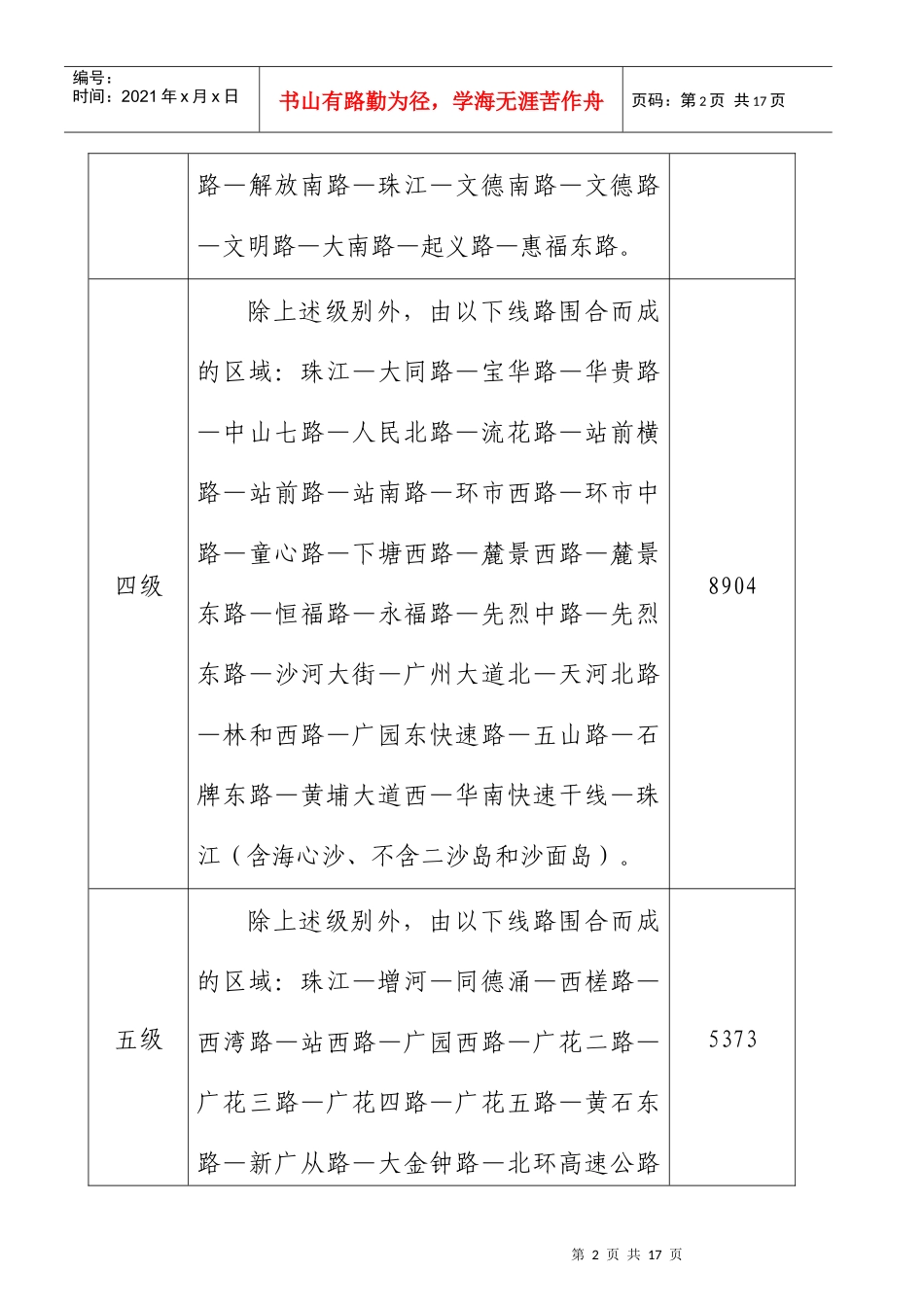 广州市土地级别范围及价格-广州市国土资源和房屋管理局_第2页