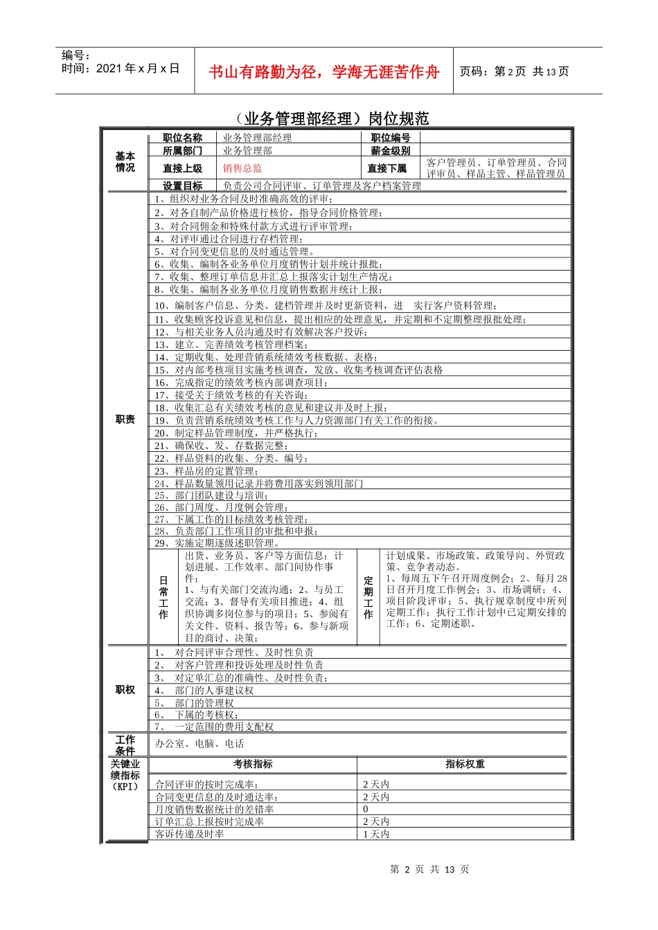 业务管理部部门职责_第2页