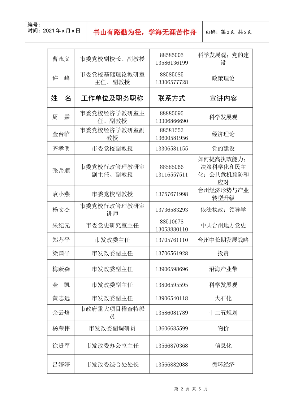 市宣讲座doc-椒江新闻网_第2页