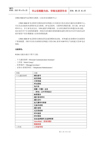 IP电话程控交换机(企业多业务媒体中心)