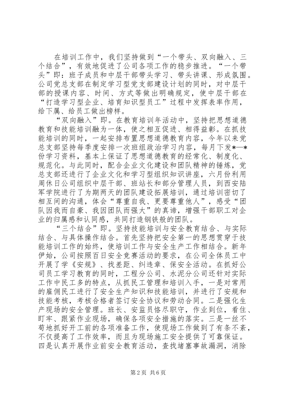 年终公司支部总结范文（二）_第2页