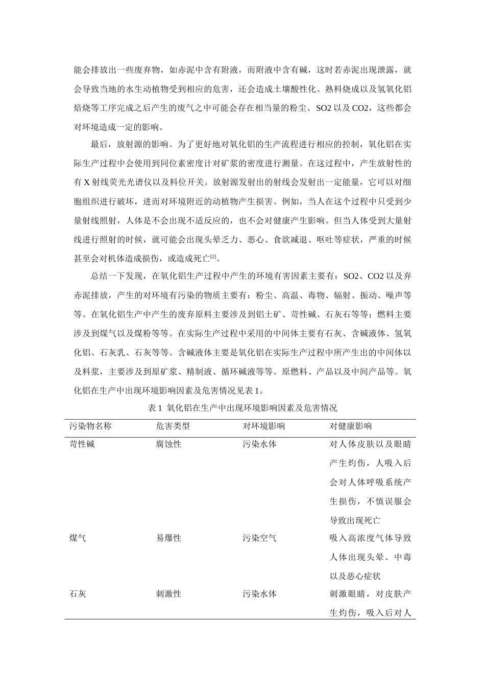 氧化铝生产过程中的环境保护管理措施分析 _第2页