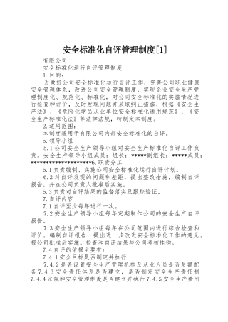 安全标准化自评管理规章制度细则[1]