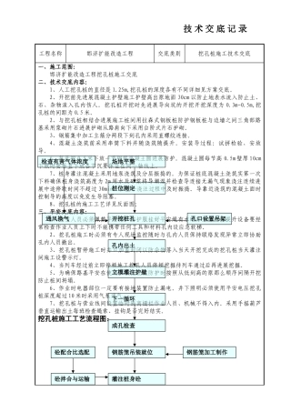 挖孔桩施工技术交底