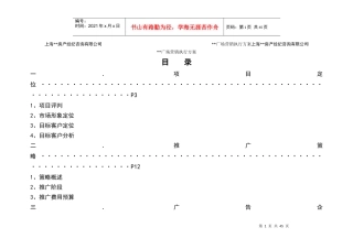 上海XX产广场营销执行方案