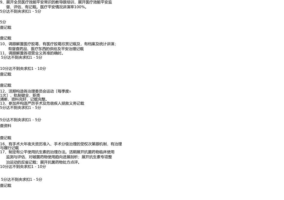 医院职能科工作目标考核评分标准 _第3页