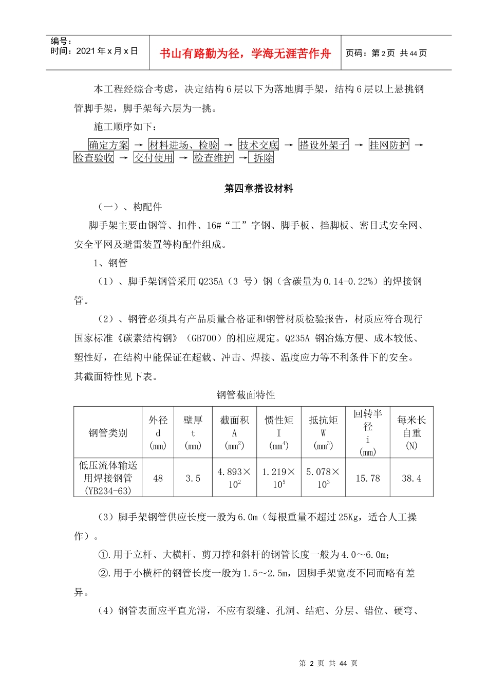 外脚手架施工方案doc_第2页