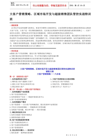 《大客户营销策略》