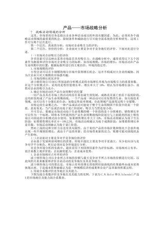产品市场战略分析(doc 6页)