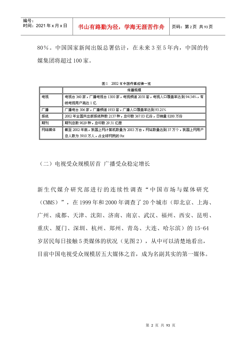 中国传媒结构与市场份额分析_第2页