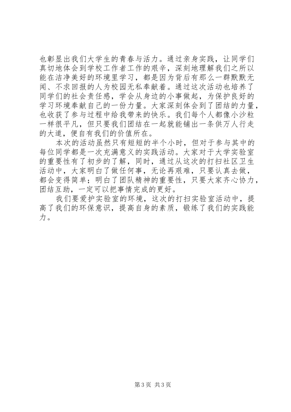 打扫实验室二课活动总结_第3页