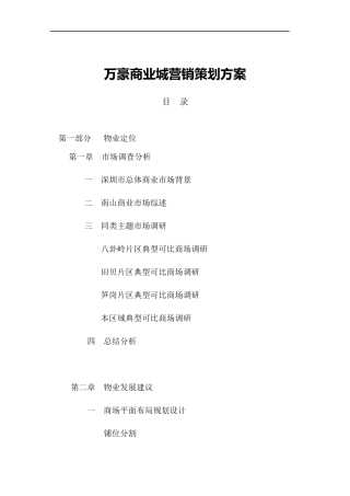 万豪商业城营销策划方案p38