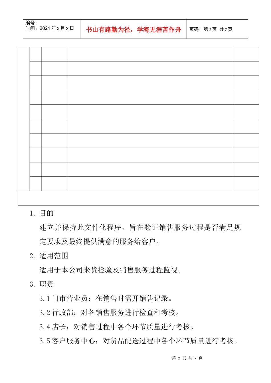 QP14产品及服务过程监视和测量程序_第2页