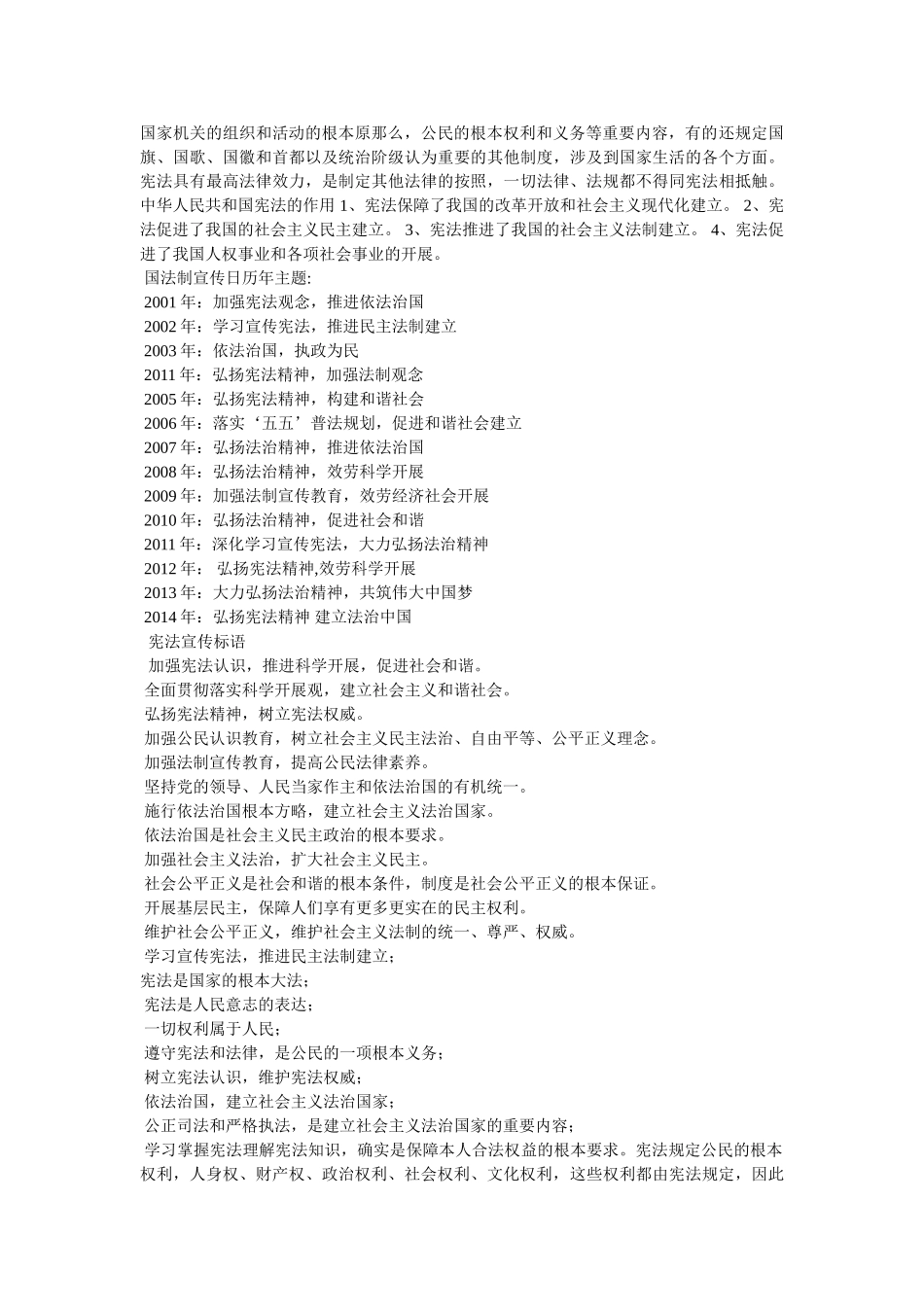 宪法伴我行手抄报内容素材 _第2页