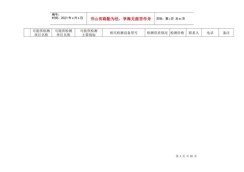 嘉兴市技术检测服务资源汇总表_第2页