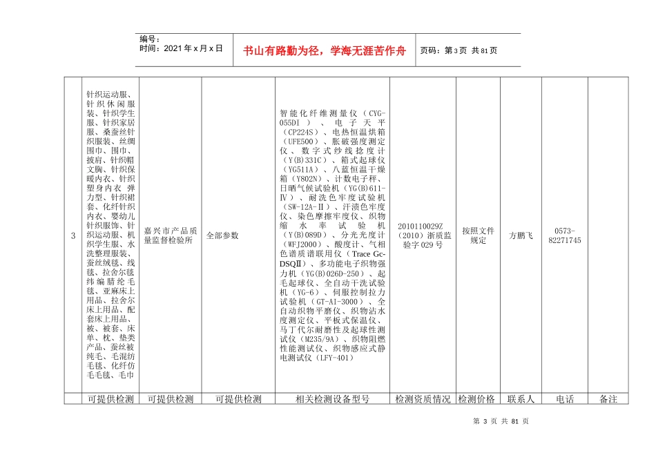 嘉兴市技术检测服务资源汇总表_第3页