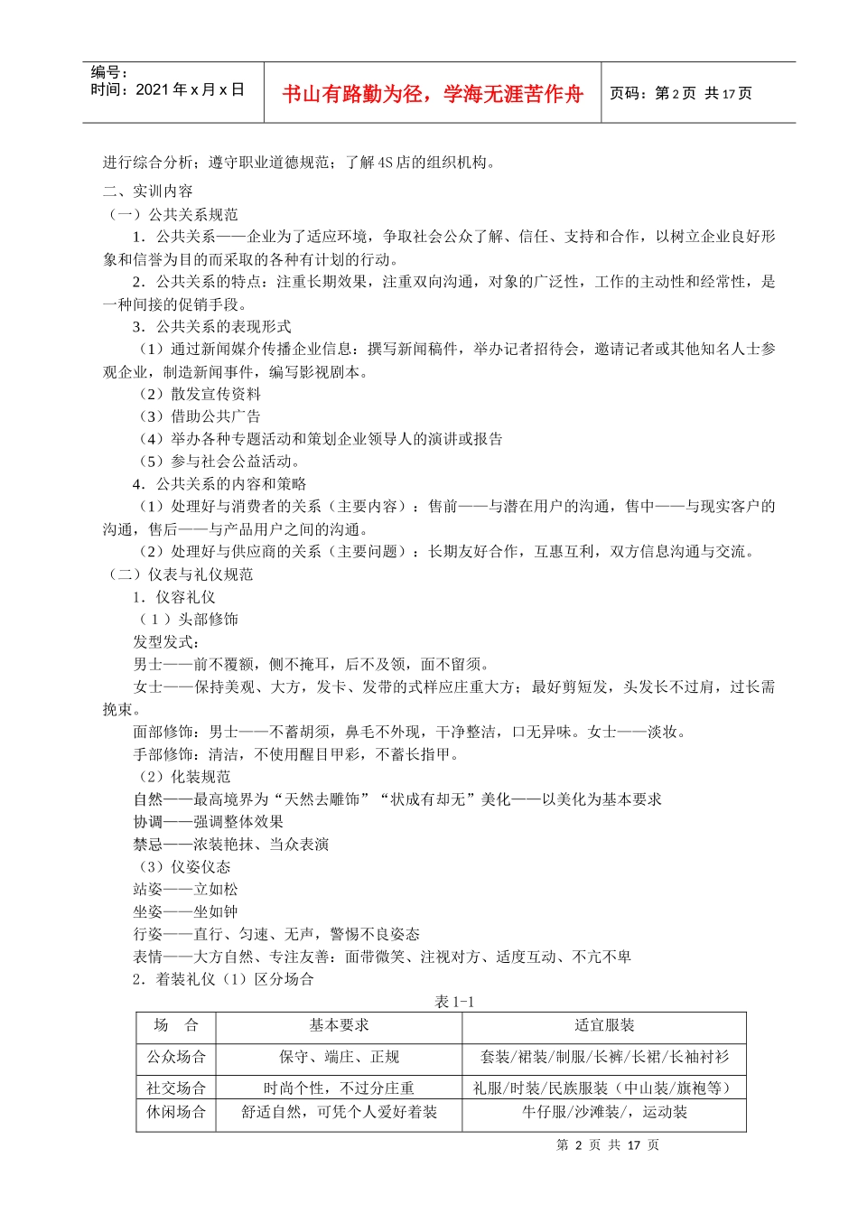 《汽车营销实务》实践指导书_第2页
