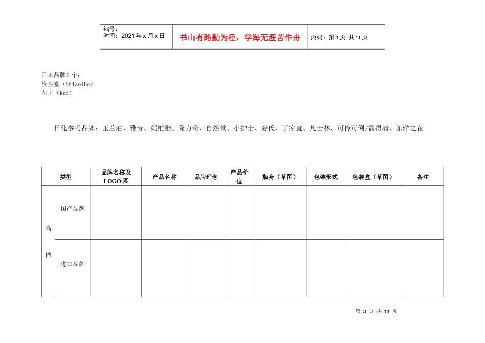 化妆品市场调研计划图表_第3页