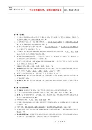 专升本广告学知识简介