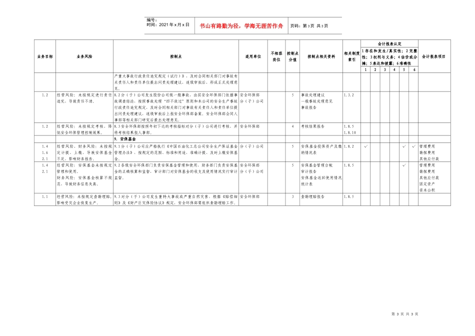 13.1安全环保管理业务控制矩阵_第3页