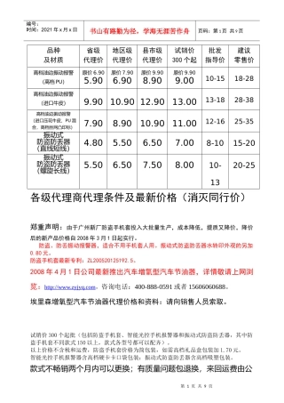 各级代理商代理条件及最新价格(消灭同行价)
