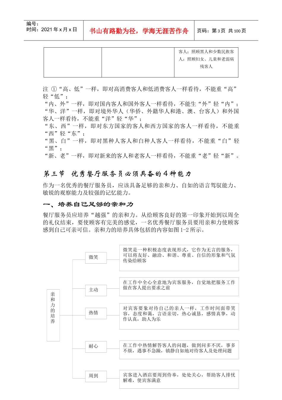 优秀餐厅服务员的素质要求_第3页