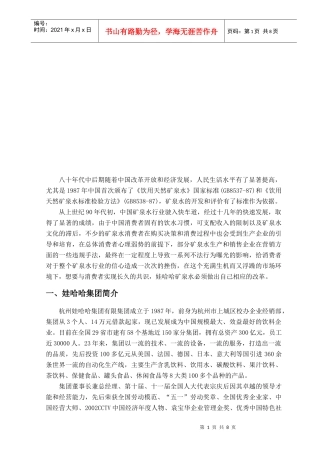 娃哈哈集团市场营销策略