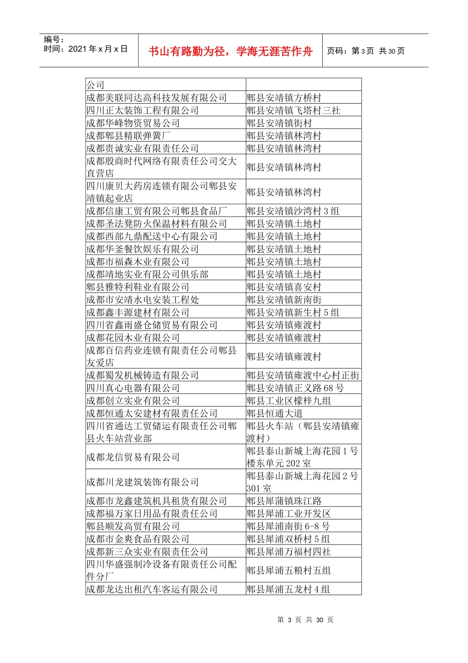 XXXX郫县吊销执照的企业_第3页