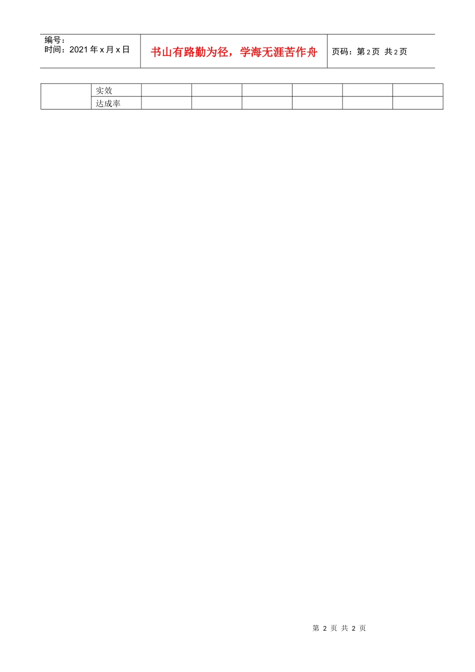 3.25房地产项目销售员工月份销售目标完成分析表_第2页