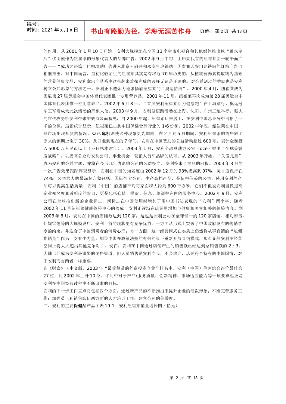 中国保健品市场重点企业分析_第2页
