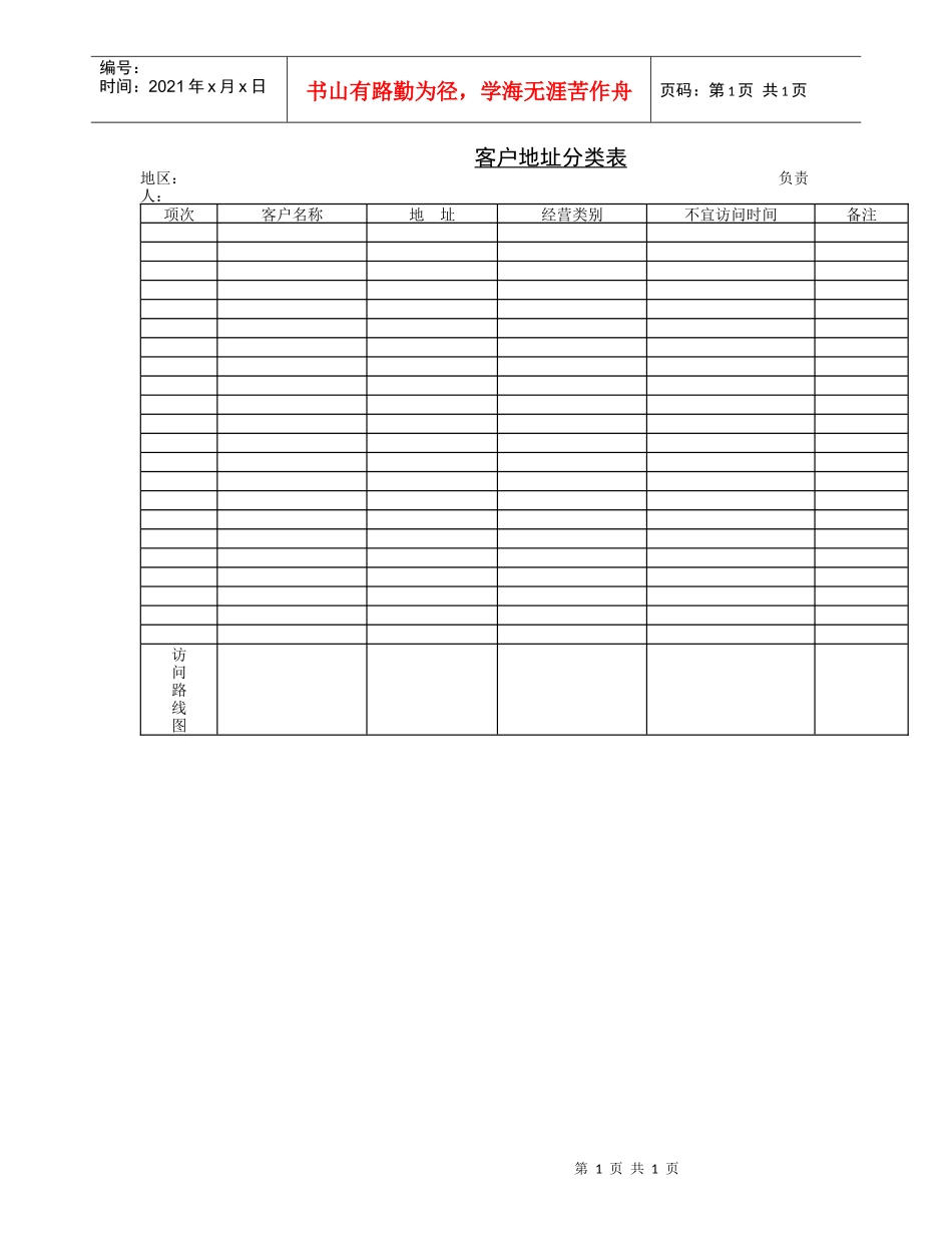 客户地址分类表_第1页
